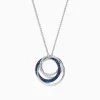 Necklaces & Pendants|Effy Jewelry 14K White Gold Blue Sapphire and Diamond Pendant, 0.74 TCW