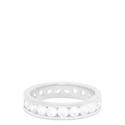 Rings|Louis Creations 14K White Gold Channel Set Diamond Eternity Band, 2.00 TCW