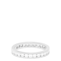 Rings|Louis Creations 14K White Gold Channel Set Diamond Eternity Band, 1.00 TCW