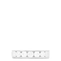 Rings|Louis Creations 14K White Gold Channel Set Diamond Eternity Band, 3.00 TCW