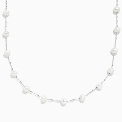 Necklaces & Pendants|BH Multi 14K White Gold Cultured Fresh Water Pearl Necklace