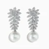 Earrings|Effy Jewelry 18K White Gold Diamond and Pearl Earrings