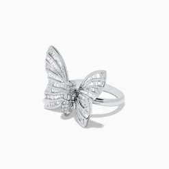 Rings|Effy Jewelry 14K White Gold Diamond Butterfly Ring