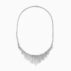 Necklaces & Pendants|Effy Jewelry 14K White Gold Diamond Fringe Necklace