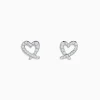 Earrings|Effy Jewelry 14K White Gold Diamond Heart Earrings