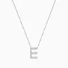 Necklaces & Pendants|Effy Jewelry 14K White Gold Diamond Initial "E" Pendant