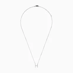 Necklaces & Pendants|Effy Jewelry 14K White Gold Diamond Initial "H" Pendant