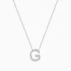 Necklaces & Pendants|Effy Jewelry 14K White Gold Diamond Initial "G" Pendant