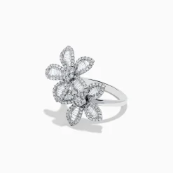 Rings|Effy Jewelry 14K White Gold Diamond Multi Flower Ring