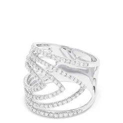 Rings|Effy Jewelry 14K White Gold Diamond Ring, 0.86 TCW