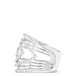 Rings|Effy Jewelry 14K White Gold Diamond Ring, 0.86 TCW