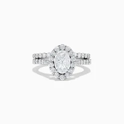 Rings|GSJ 14K White Gold Diamond Ring and Matching Band Set, 2.00 TCW