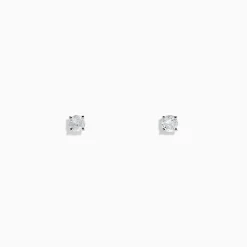 Earrings|Effy Jewelry 14K White Gold Diamond Solitaire Stud Earrings, 0.25 TCW
