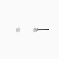 Earrings|Effy Jewelry 14K White Gold Diamond Solitaire Stud Earrings, 0.25 TCW