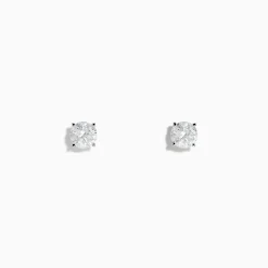 Earrings|Effy Jewelry 14K White Gold Diamond Solitaire Stud Earrings, 1.0 TCW
