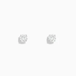 Earrings|Effy Jewelry 14K White Gold Diamond Solitaire Stud Earrings 0.75 TCW