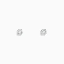 Earrings|Effy Jewelry 14K White Gold Diamond Solitaire Stud Earrings 0.10 TCW