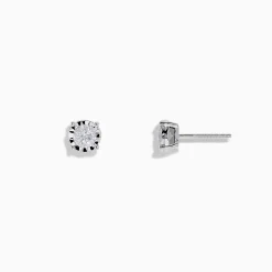 Earrings|Effy Jewelry 14K White Gold Diamond Solitaire Stud Earrings 0.59 TCW
