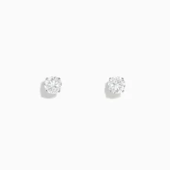 Earrings|Effy Jewelry 14K White Gold Diamond Solitaire Stud Earrings 1.00 TCW