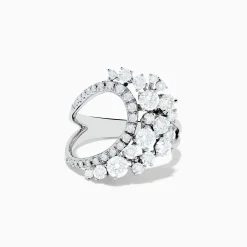 Rings|Effy Jewelry 14K White Gold Diamond Wave Ring