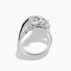 Rings|Effy Jewelry 14K White Gold Diamond Wave Ring