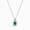 Necklaces & Pendants|Effy Jewelry 14K White Gold Emerald u0026 Diamond Pendant, 1.25 TCW