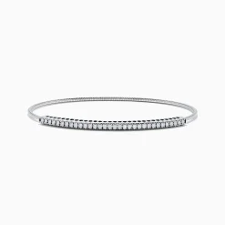 Bracelets|Effy Jewelry 14K White Gold Flexible Diamond Bangle