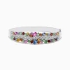 Bracelets|Effy Jewelry 14K White Gold Multi Sapphire and Diamond Bangle