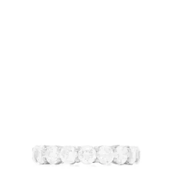 Rings|Louis Creations 14K White Gold Prong Set Diamond Eternity Band, 4.00 TCW