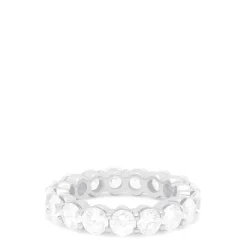Rings|Louis Creations 14K White Gold Prong Set Diamond Eternity Band, 4.00 TCW