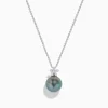 Necklaces & Pendants|Effy Jewelry 14K White Gold Tahitian Pearl and Diamond Pendant