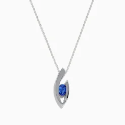 Necklaces & Pendants|Effy Jewelry 14K White Gold Tanzanite and Diamond Pendant