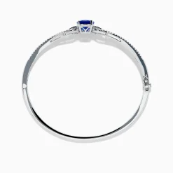 Bracelets|Effy Jewelry 14K White Gold Tanzanite and Diamond Bangle