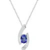 Necklaces & Pendants|Effy Jewelry 14K White Gold Tanzanite and Diamond Pendant, 0.81 TCW
