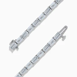 Bracelets|Effy Jewelry 14K White Gold White Sapphire Tennis Bracelet