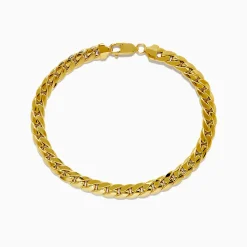 Mens|Richline Group 14K Yellow Gold 9" Cuban Chain Link Bracelet