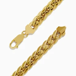 Mens|Richline Group 14K Yellow Gold 9" Cuban Chain Link Bracelet