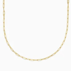 Necklaces & Pendants|Effy Jewelry 14K Yellow Gold 20" 2.5mm Paperclip Necklace
