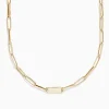 Necklaces & Pendants|Richline Group 14K Yellow Gold 18" Paperclip Mini ID Necklace