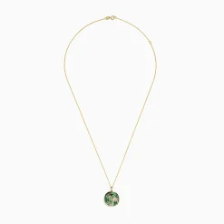 Necklaces & Pendants|BH Multi 14K Yellow Gold Abalone and Diamond Palm Tree Pendant, 4.52 TCW