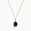 Necklaces & Pendants|Effy Jewelry 14K Yellow Gold Ammolite and Diamond Pendant