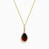 Necklaces & Pendants|Effy Jewelry 14K Yellow Gold Ammolite and Diamond Pendant