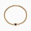 Bracelets|Effy Jewelry 14K Yellow Gold Blue Sapphire and Diamond Evil Eye Bracelet