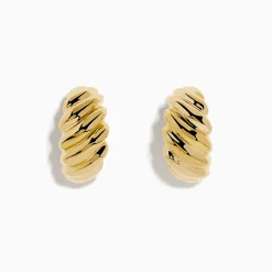 Earrings|Effy Jewelry 14K Yellow Gold Croissant Hoops