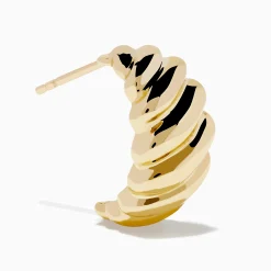 Earrings|Effy Jewelry 14K Yellow Gold Croissant Hoops