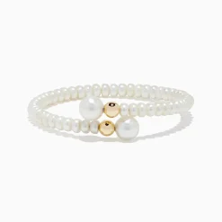 Bracelets|Effy Jewelry 14K Yellow Gold Cultured Fresh Water Pearl Wrap Bracelet