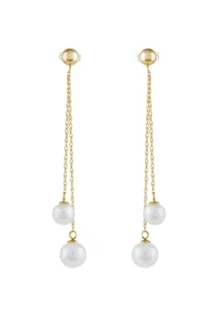 Earrings|Effy Jewelry 14K Yellow Gold Cultured Fresh Water Pearl Earrings
