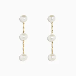 Earrings|Effy Jewelry 14K Yellow Gold Cultured Fresh Water Pearl Drop Earrings