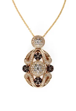 Necklaces & Pendants|Effy Jewelry 14K Yellow Gold Diamond Filigree Pendant, 1.04 TCW
