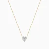 Necklaces & Pendants|Effy Jewelry 14K Yellow Gold Diamond Heart Necklace